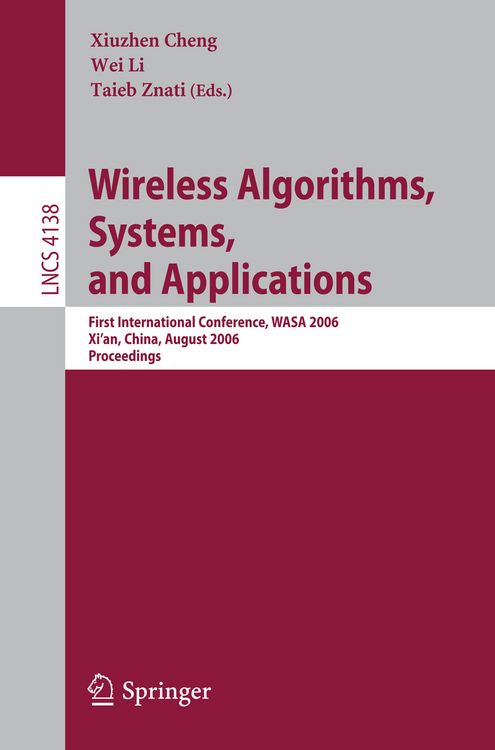 Produktbild: Wireless Algorithms, Systems, and Applications