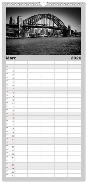 Produktbild: Familienplaner 2026 - AUSTRALIEN Impressionen von Sydney bis Adelaide mit 5 Spalten (Wandkalender, 21 x 45 cm) CALVENDO
