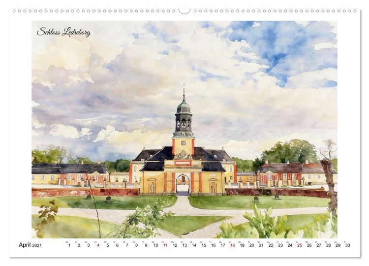 Produktbild: Schl&ouml;ssertour durch D&auml;nemark (hochwertiger Premium Wandkalender 2027 DIN A2 quer), Kunstdruck in Hochglanz