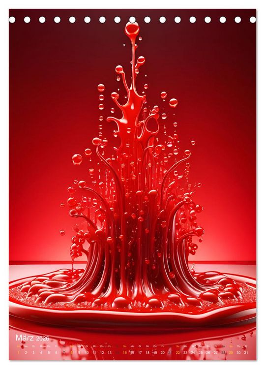 Produktbild: Splish! Splash! DROP ART (Tischkalender 2026 DIN A5 hoch), CALVENDO Monatskalender