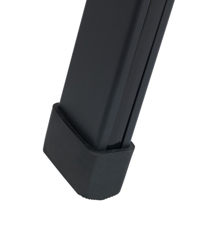 Produktbild: Alu-Design Klapptrittleiter 2-stufig Schwarz, rutschsichere XXL-Stufen