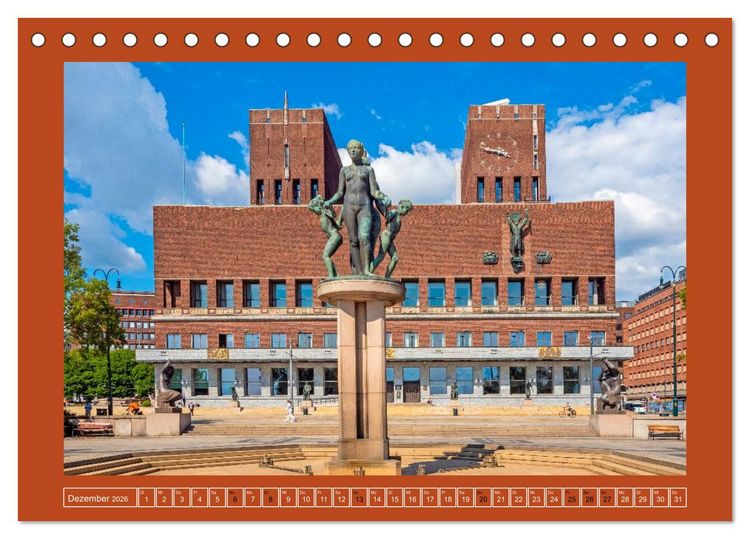 Produktbild: Oslo - Stadt am Fjord (Tischkalender 2026 DIN A5 quer), CALVENDO Monatskalender