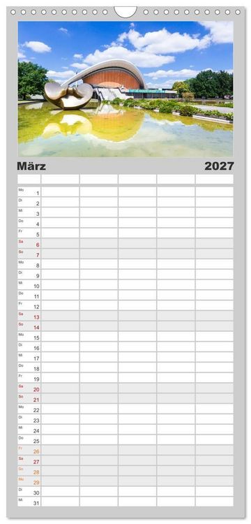 Produktbild: Familienplaner 2027 - SOMMER IN BERLIN mit 5 Spalten (Wandkalender, 21 x 45 cm) CALVENDO