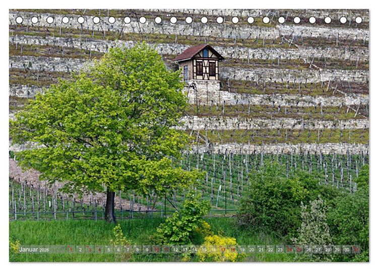 Produktbild: Weinbergh&auml;uschen - Schutz- und Werkzeughaus f&uuml;r den Weing&auml;rtner (Tischkalender 2026 DIN A5 quer), CALVENDO Monatskalender