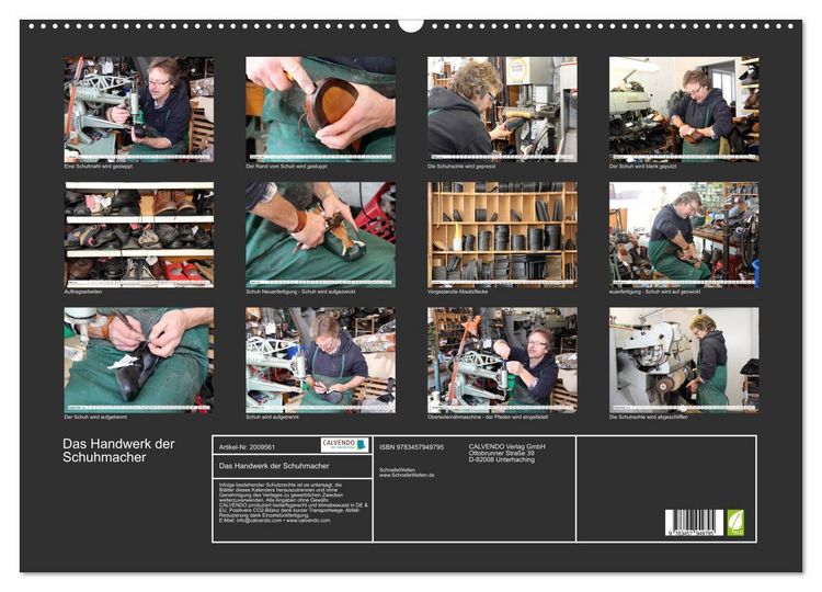 Produktbild: Das Handwerk der Schuhmacher (Wandkalender 2026 DIN A2 quer), CALVENDO Monatskalender