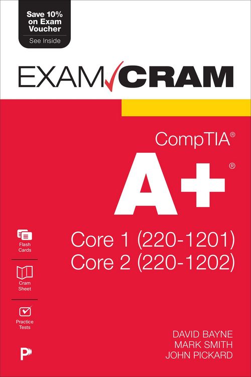Produktbild: CompTIA A+ Core 1 (220-1201) and Core 2 (220-1202) Exam Cram