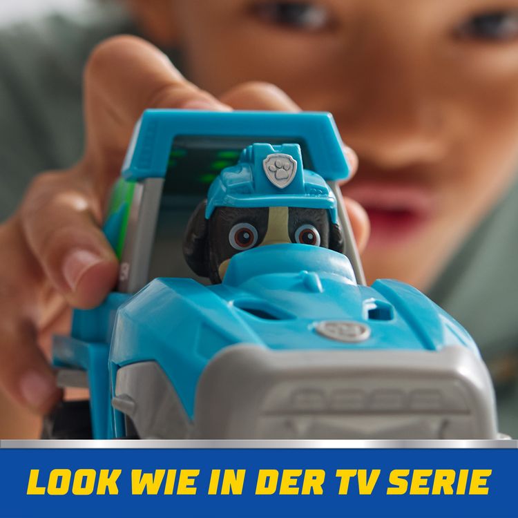 Produktbild: PAW Patrol - Rex-Figur mit Dinosaurier-Rettungsfahrzeug, stabiles Basis-Fahrzeug (2025), authentisches Spielzeug zur Serie f&uuml;r Kinder ab 3 Jahren