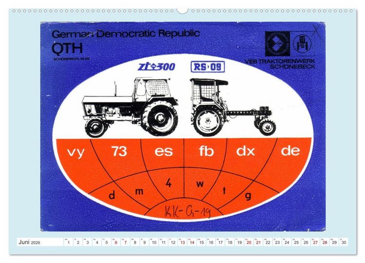 Produktbild: Amateurfunk in der DDR - Historische QSL-Karten (Wandkalender 2026 DIN A2 quer), CALVENDO Monatskalender
