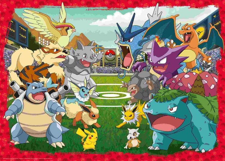 Produktbild: Erwachsenenpuzzle 1000 Teile - Pok&eacute;mon - Kr&auml;ftemessen