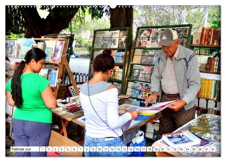 Produktbild: Leseland Kuba - Buchh&auml;ndler in Havanna (Wandkalender 2026 DIN A2 quer), CALVENDO Monatskalender