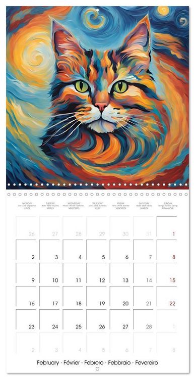 Produktbild: Heiland, S: Chats Impressionnistes (Calendrier mural carr&eacute; 2