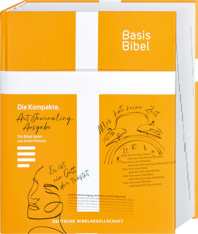 Produktbild: Basisbibel. Die Kompakte. Art Journaling Kreativedition zum k&uuml;nstlerischen Selbstgestalten. Kreative Bibelarbeit: moderne Bibel&uuml;bersetzung mit Schreibrand zum Malen, Zeichnen und Collagieren