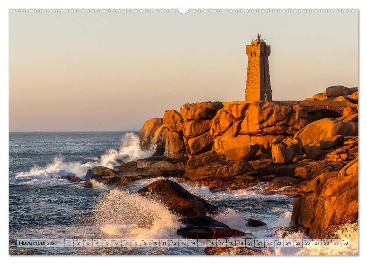 Produktbild: Bretagne - Felsenk&uuml;ste, Sandstr&auml;nde und viel zu sehen (hochwertiger Premium Wandkalender 2026 DIN A2 quer), Kunstdruck in Hochglanz