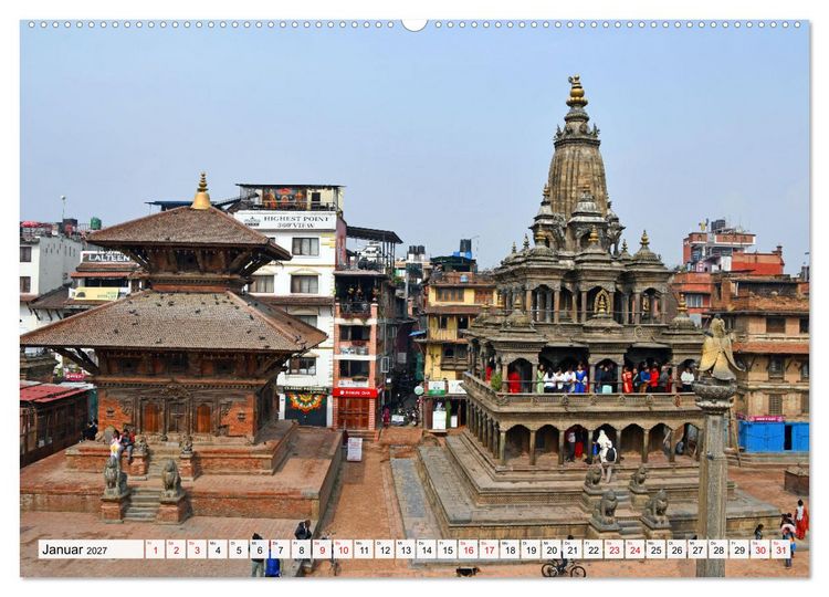 Produktbild: Das Kathmandutal (hochwertiger Premium Wandkalender 2027 DIN A2 quer), Kunstdruck in Hochglanz