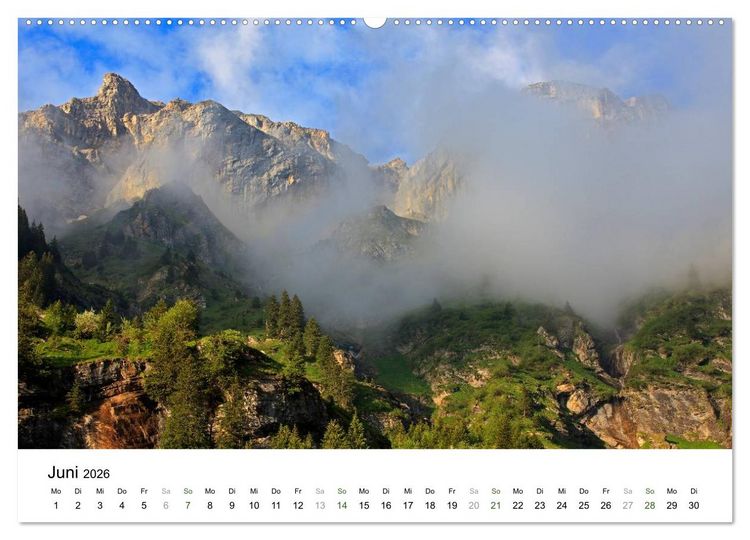 Produktbild: Mystische Schweizer Berglandschaften - Momente in der Natur (hochwertiger Premium Wandkalender 2026 DIN A2 quer), Kunstdruck in Hochglanz