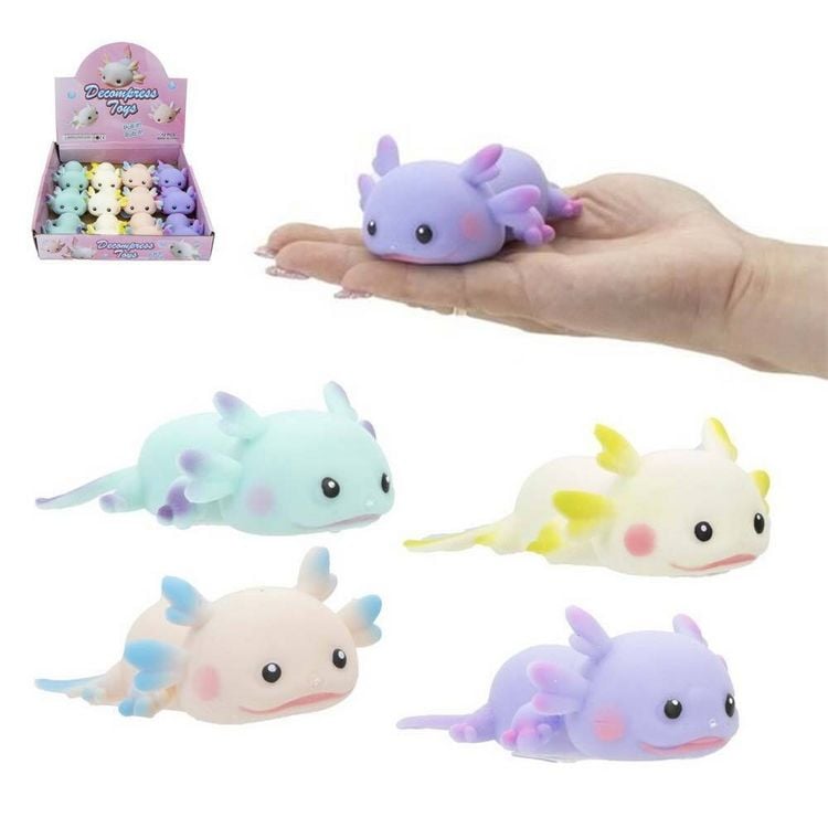 Produktbild: Quetsch-Axolotl Anti-Stress-Toy in Pastell, 12 cm (sortiert, Farbe nicht w&auml;hlbar)