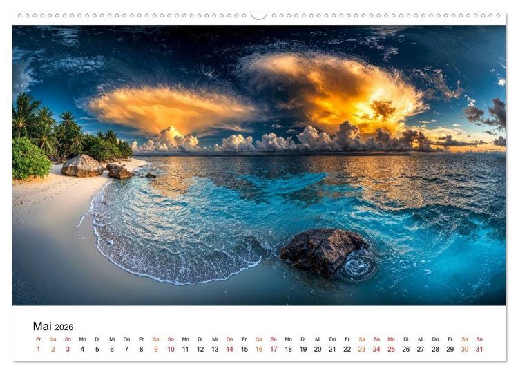Produktbild: Inseln der Sehnsucht - Versteckte Paradiese (Wandkalender 2026 DIN A2 quer), CALVENDO Monatskalender
