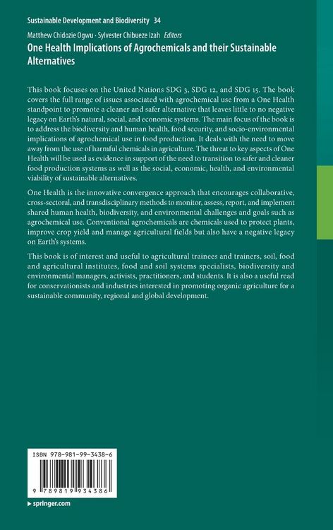 Produktbild: One Health Implications of Agrochemicals and their Sustainable Alternatives