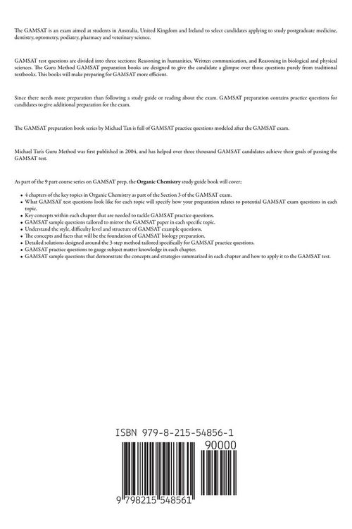 Produktbild: GAMSAT Preparation Organic Chemistry
