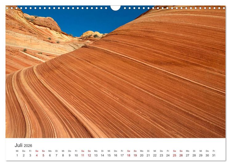 Produktbild: Paria Canyon - The Wave Naturwunder (Wandkalender 2026 DIN A3 quer), CALVENDO Monatskalender
