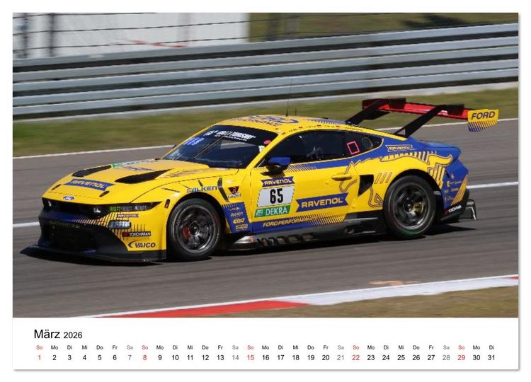 Produktbild: Supersportwagen auf der Rennstrecke (Wandkalender 2026 DIN A4 quer), CALVENDO Monatskalender