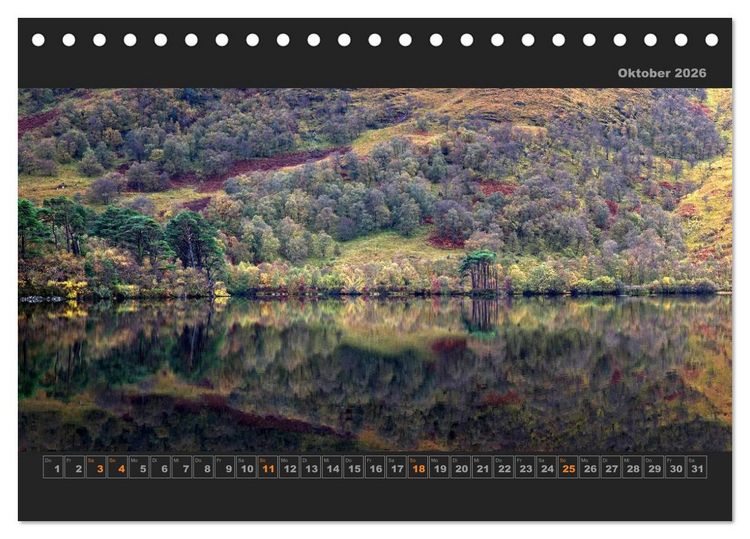 Produktbild: Schottland - Land der Legenden (Tischkalender 2026 DIN A5 quer), CALVENDO Monatskalender