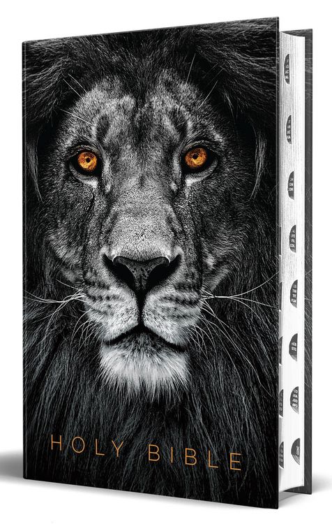 Produktbild: KJV Holy Bible, Large Print Handy Size Format, Hardcover, Lion of Judah, Thumb Index, Ribbon Marker, and Red Letter