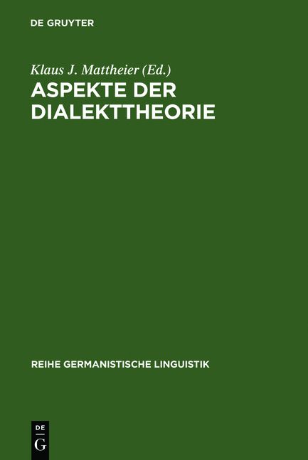 Produktbild: Aspekte der Dialekttheorie