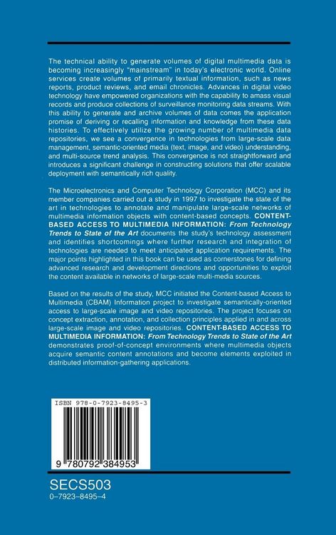 Produktbild: Content-Based Access to Multimedia Information