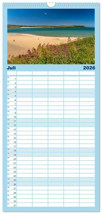 Produktbild: Familienplaner 2026 - Gro&szlig;britannien - England mit 5 Spalten (Wandkalender, 21 x 45 cm) CALVENDO