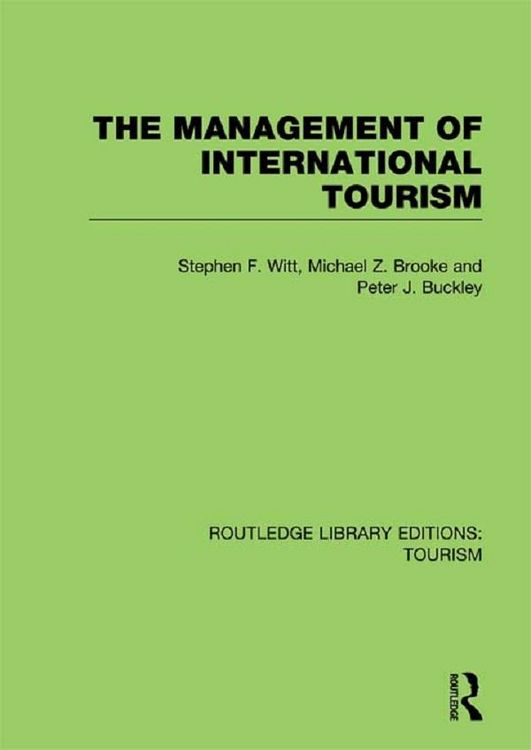 Produktbild: The Management of International Tourism (RLE Tourism)