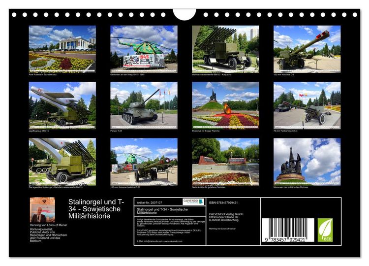 Produktbild: Stalinorgel und T-34 - Sowjetische Milit&auml;rhistorie (Wandkalender 2026 DIN A4 quer), CALVENDO Monatskalender