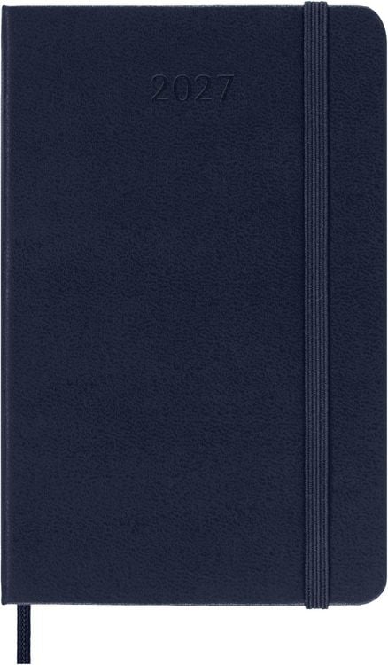 Produktbild: Moleskine 12 Monate Wochen Notizkalender 2027, Pocket/A6, 1 Wo = 1 Seite, rechts linierte Seite, Fester Einband, Saphir