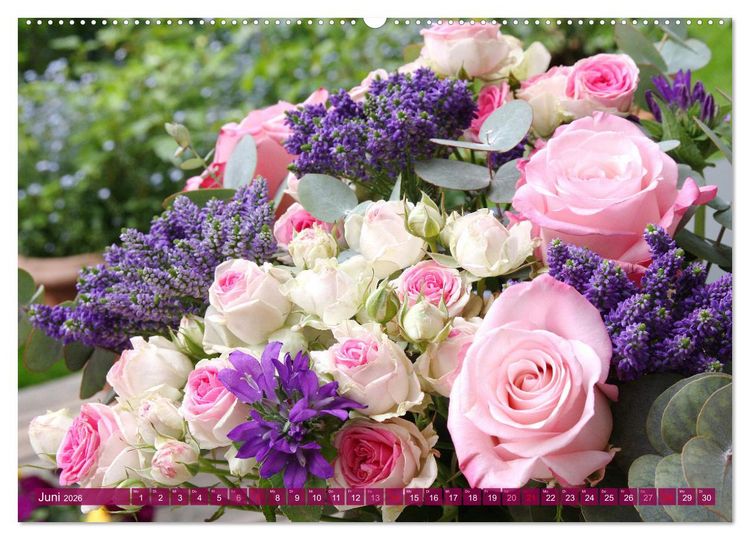 Produktbild: Blumen - Eine bunte Mischung (Wandkalender 2026 DIN A2 quer), CALVENDO Monatskalender