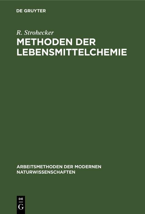 Produktbild: Methoden der Lebensmittelchemie