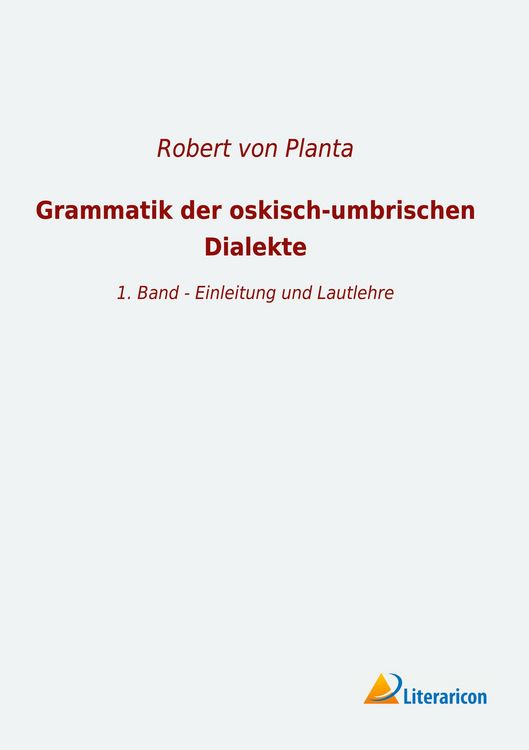 Produktbild: Grammatik der oskisch-umbrischen Dialekte