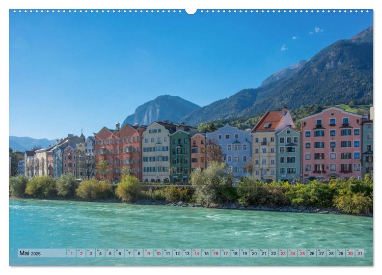 Produktbild: Innsbruck - Die Stadt im Herzen der Alpen (Wandkalender 2026 DIN A2 quer), CALVENDO Monatskalender