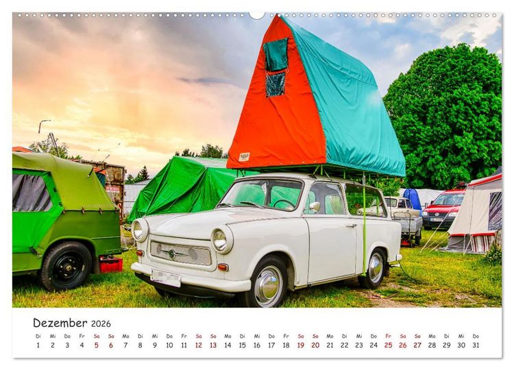 Produktbild: Trabi-Kult (hochwertiger Premium Wandkalender 2026 DIN A2 quer), Kunstdruck in Hochglanz