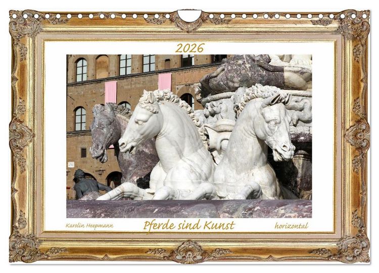 Produktbild: Pferde sind Kunst - horizontal (Wandkalender 2026 DIN A4 quer), CALVENDO Monatskalender