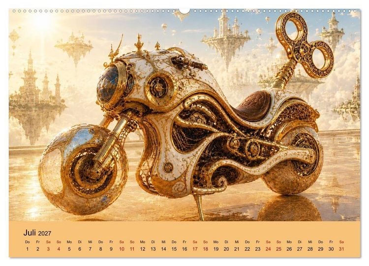 Produktbild: STEAMPUNK Motorcycles (Wandkalender 2027 DIN A2 quer), CALVENDO Monatskalender