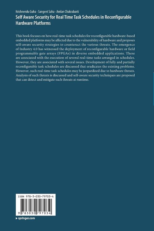 Produktbild: Self Aware Security for Real Time Task Schedules in Reconfigurable Hardware Platforms