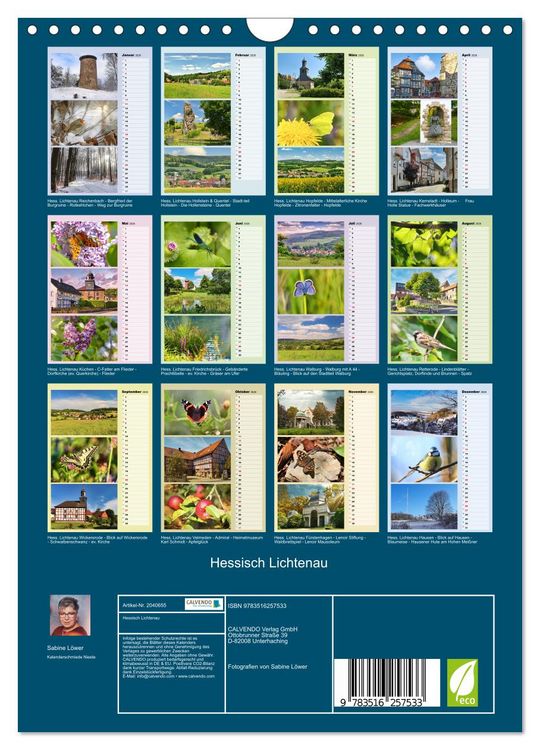 Produktbild: Hessisch Lichtenau (Wandkalender 2026 DIN A4 hoch), CALVENDO Monatskalender