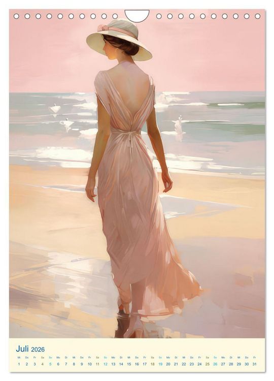 Produktbild: Feminine Romantik &ndash; Impressionistische Bilder (Wandkalender 2026 DIN A4 hoch), CALVENDO Monatskalender