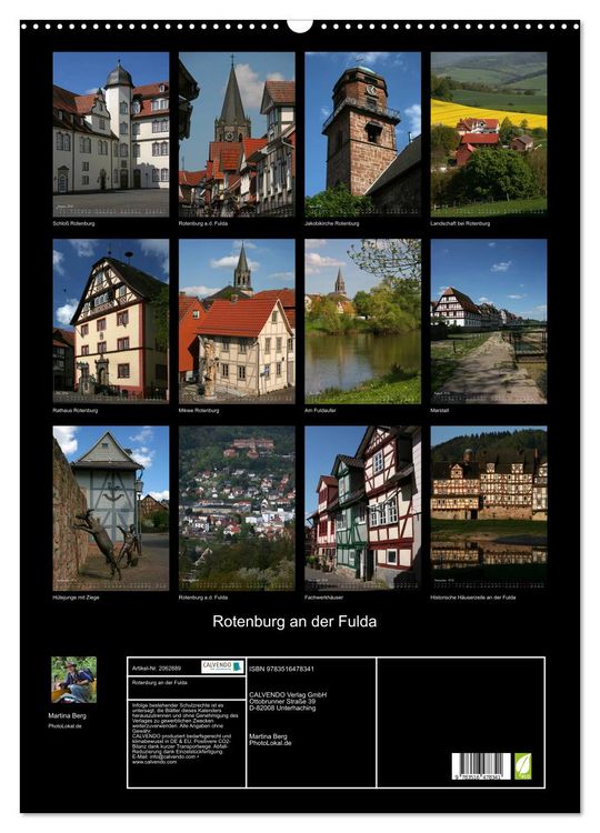 Produktbild: Rotenburg an der Fulda (Wandkalender 2026 DIN A2 hoch), CALVENDO Monatskalender
