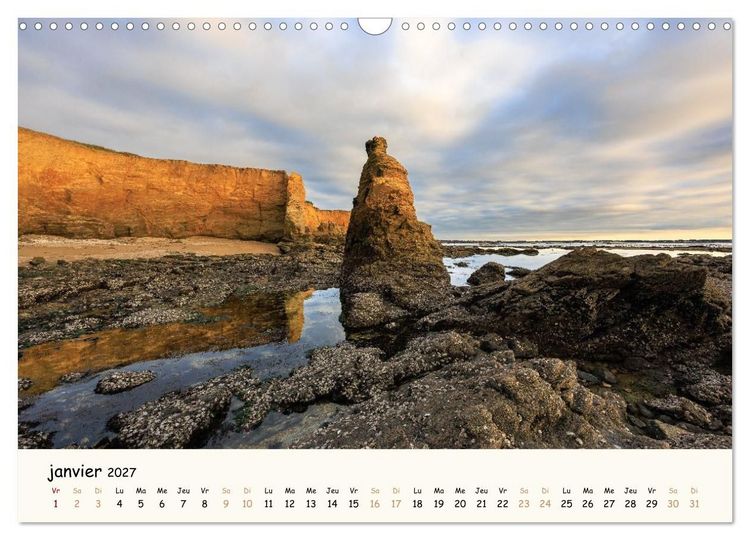 Produktbild: Rochers et mer (Calendrier mural 2027 DIN A3 vertical), CALVENDO calendrier mensuel