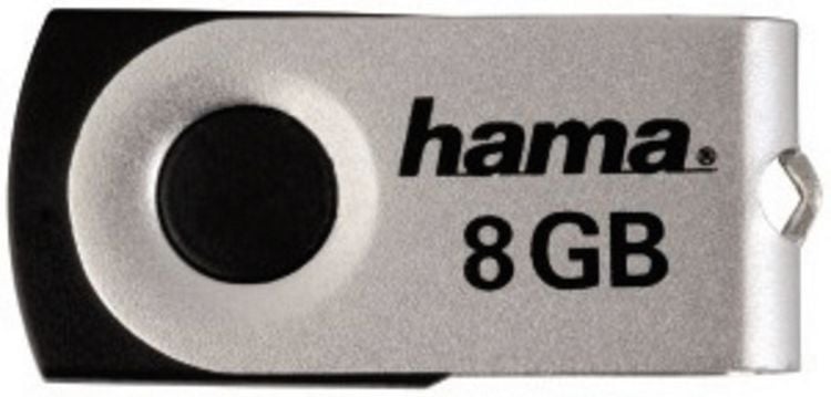 Produktbild: Hama Rotate USB-Stick 8 GB Schwarz 90891 USB 2.0