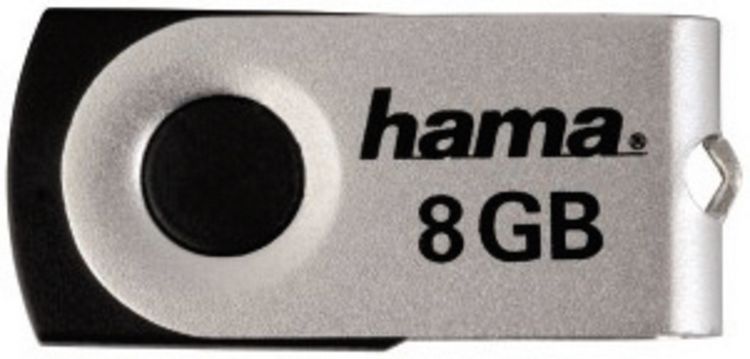 Produktbild: Hama Rotate USB-Stick 8GB Schwarz 90891 USB-A (USB 2.0)