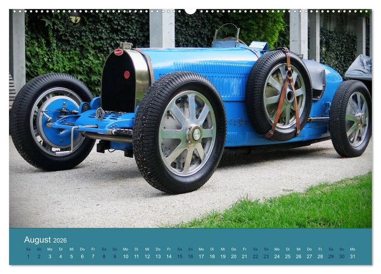 Produktbild: Bugatti - fahrende Kunstwerke (hochwertiger Premium Wandkalender 2026 DIN A2 quer), Kunstdruck in Hochglanz