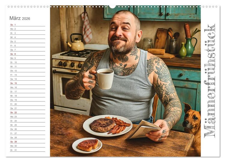 Produktbild: M&auml;nneralarm - Ein Jahr voller herrlicher M&auml;nnlichkeit (Wandkalender 2026 DIN A2 quer), CALVENDO Monatskalender