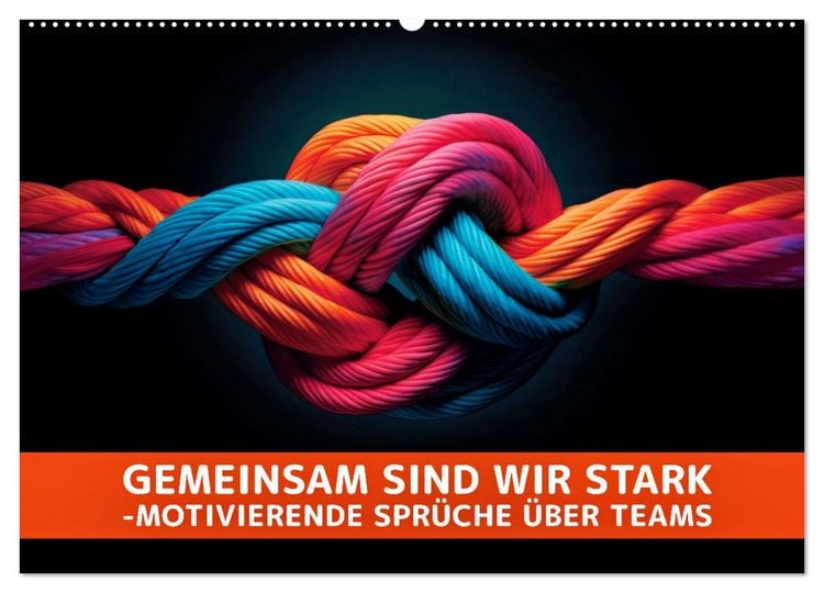 Produktbild: Gemeinsam sind wir stark - motivierende Spr&uuml;che &uuml;ber Teams (Wandkalender 2026 DIN A2 quer), CALVENDO Monatskalender